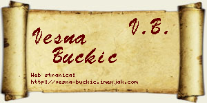 Vesna Buckić vizit kartica